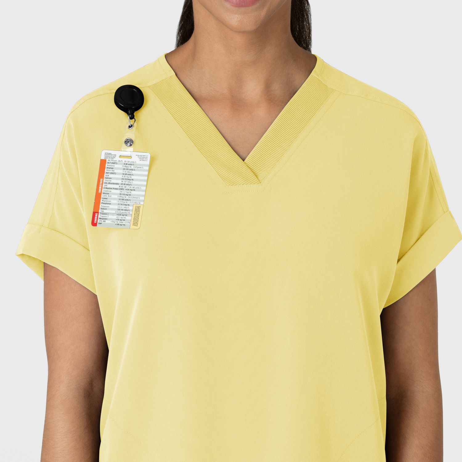 Casacca donna 6232 scollo a V spalle basse sunrise yellow