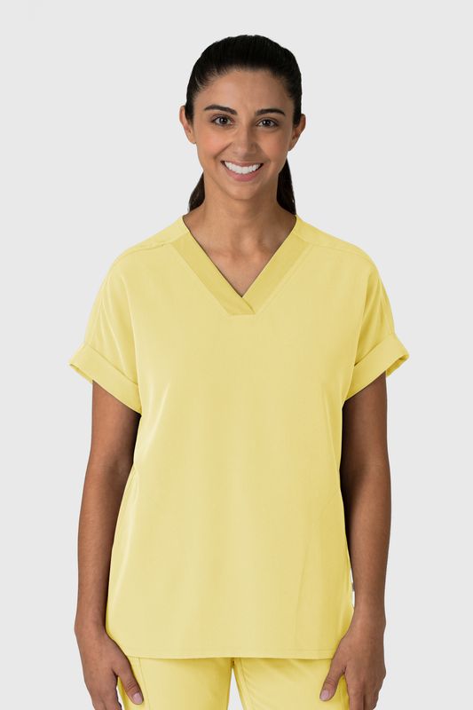 Casacca donna 6232 scollo a V spalle basse sunrise yellow