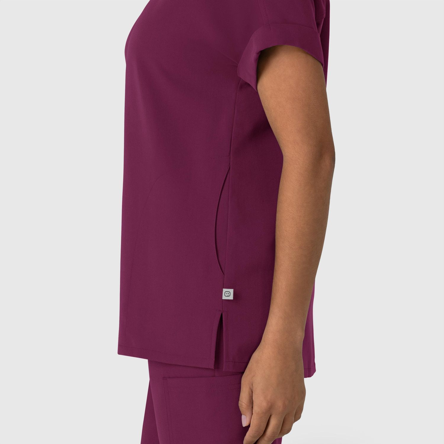 Casacca donna 6232 scollo a V spalle basse wine