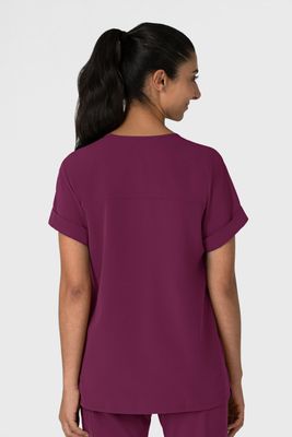 Casacca donna 6232 scollo a V spalle basse wine
