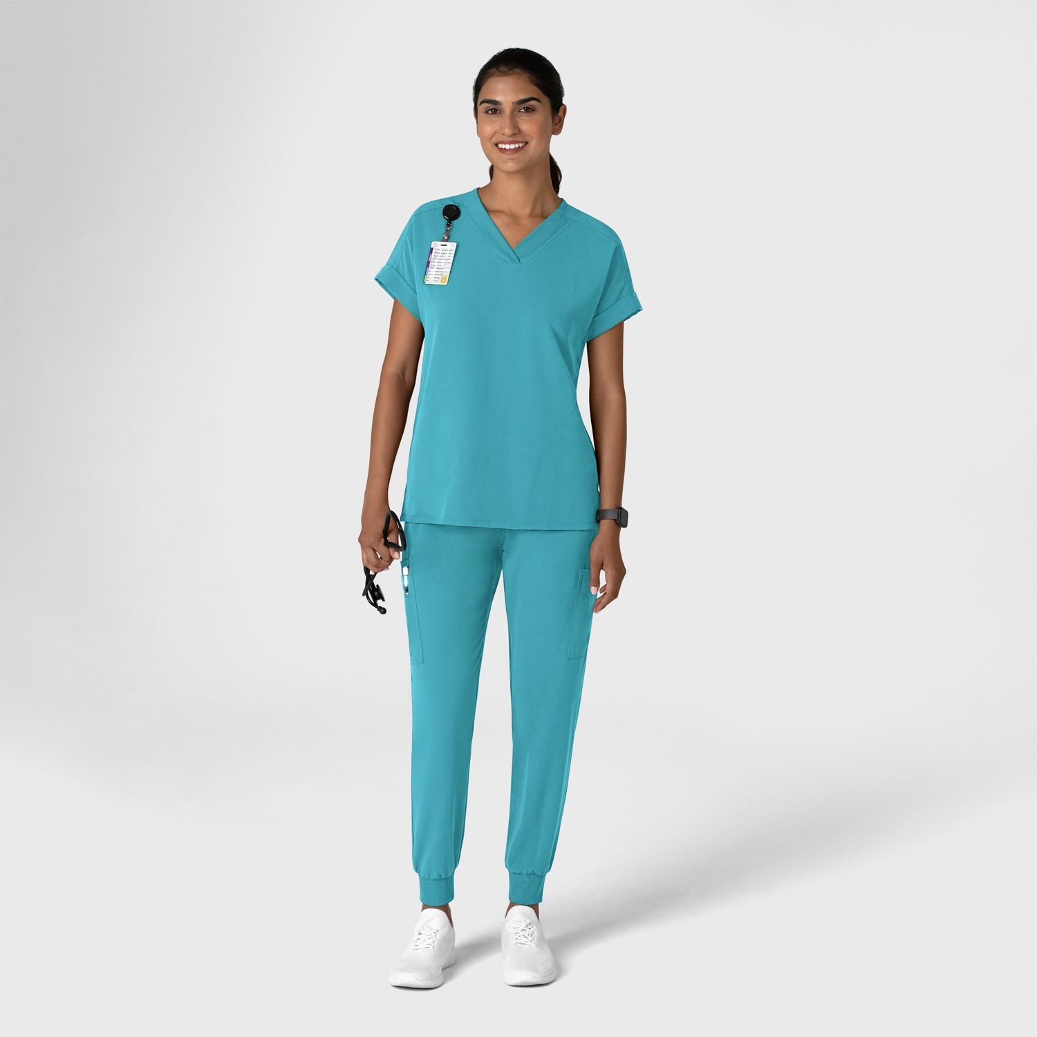 Pantalone donna 5132 jogger teal blue