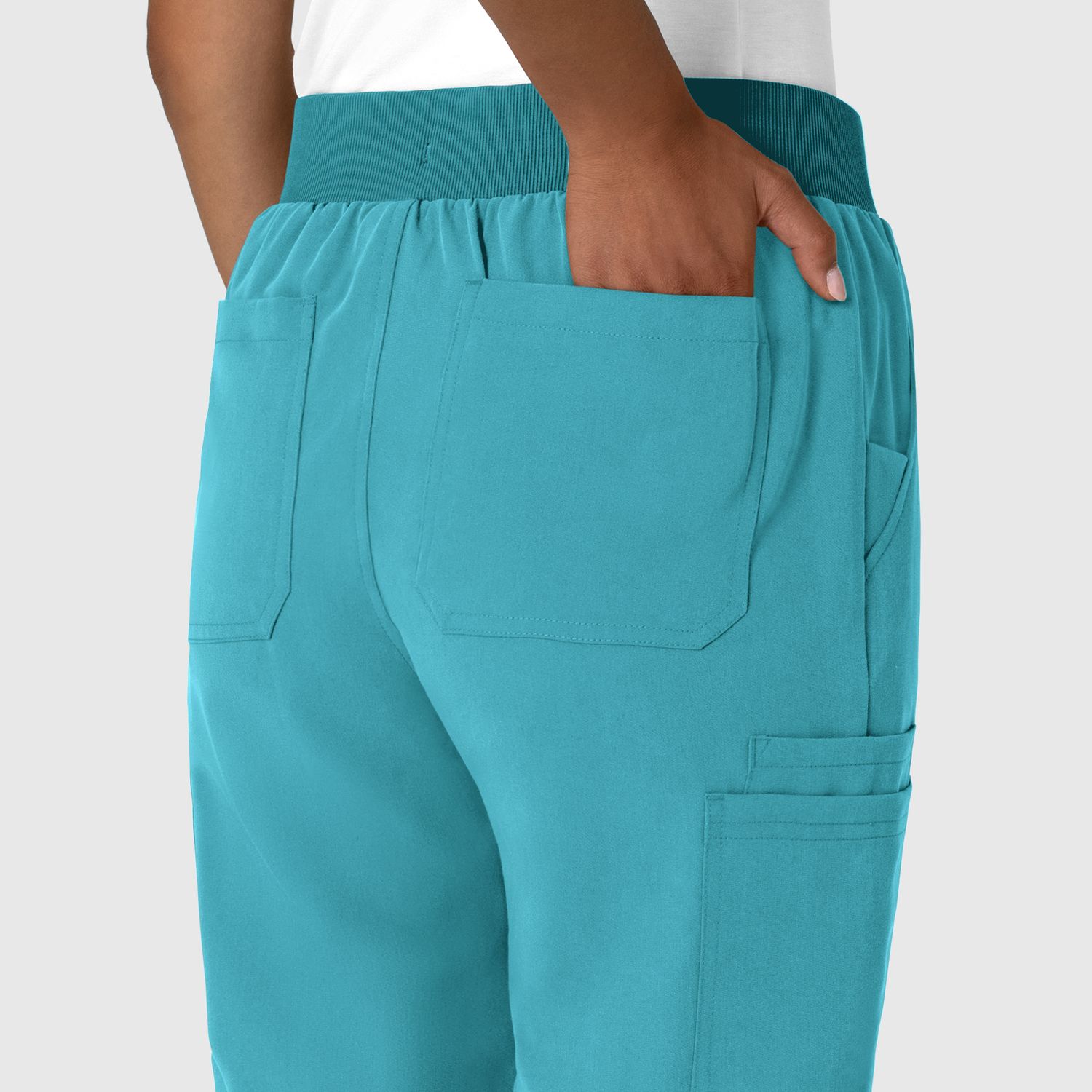Pantalone donna 5132 jogger teal blue