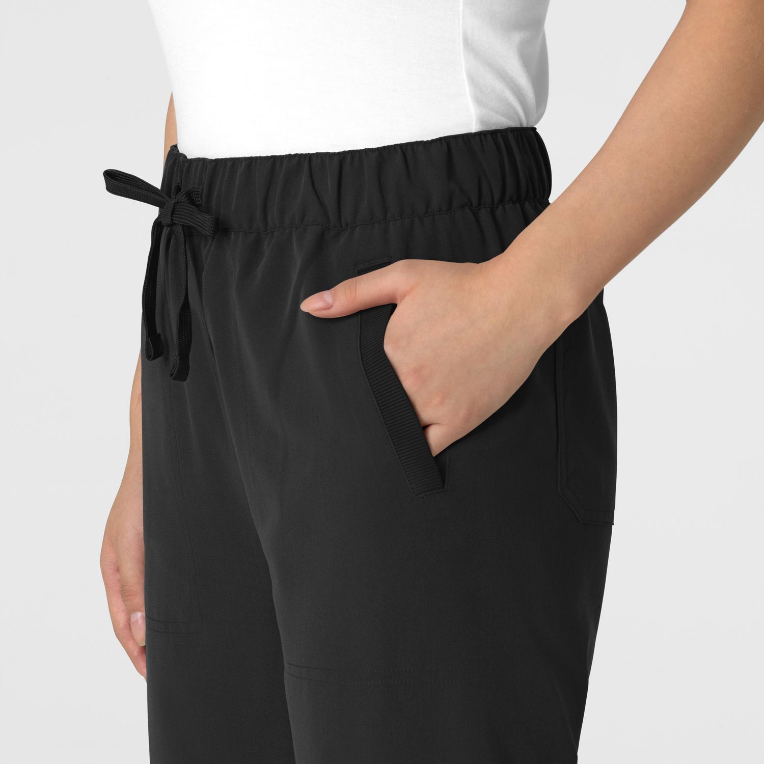 Pantalone donna 5232 con orlo allungato black