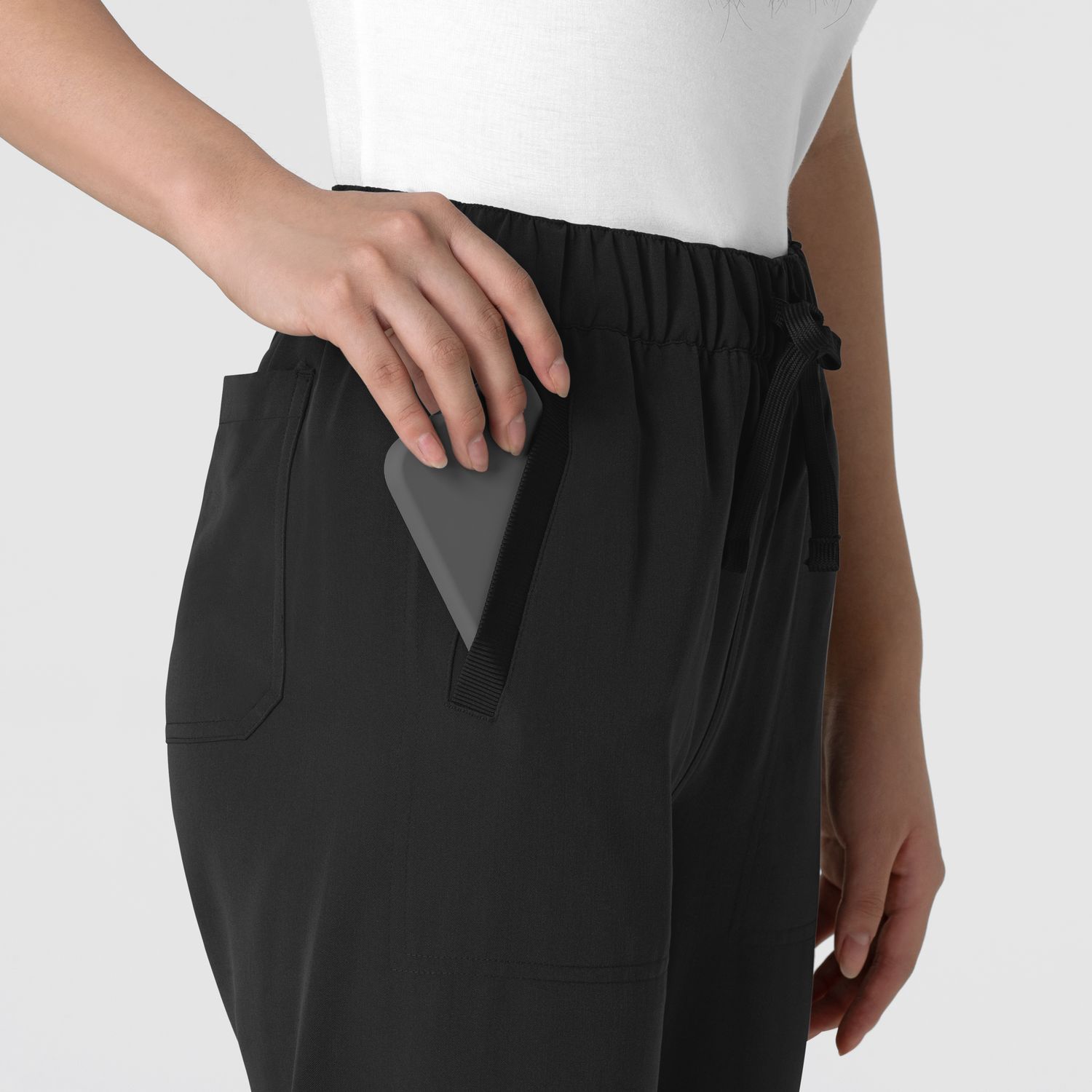 Pantalone donna 5232 con orlo allungato black