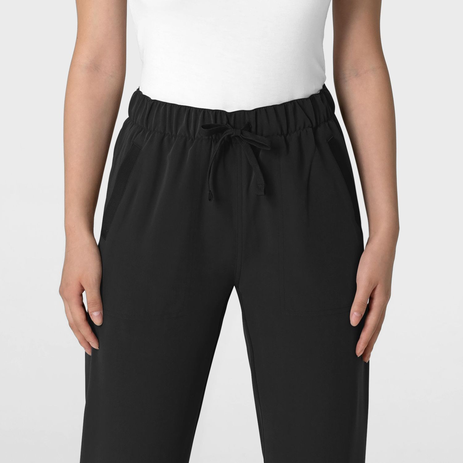 Pantalone donna 5232 con orlo allungato black