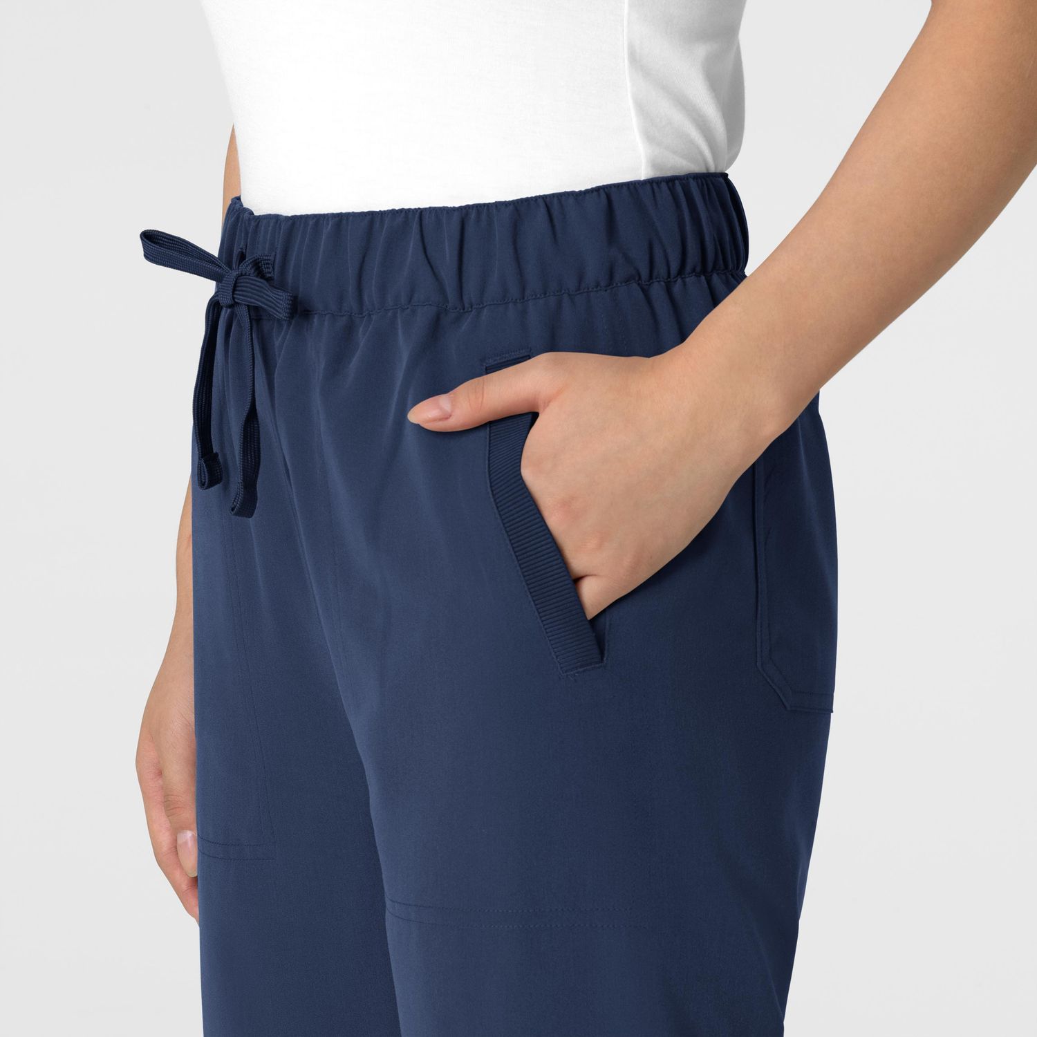 Pantalone donna 5232 con orlo allungato navy blue
