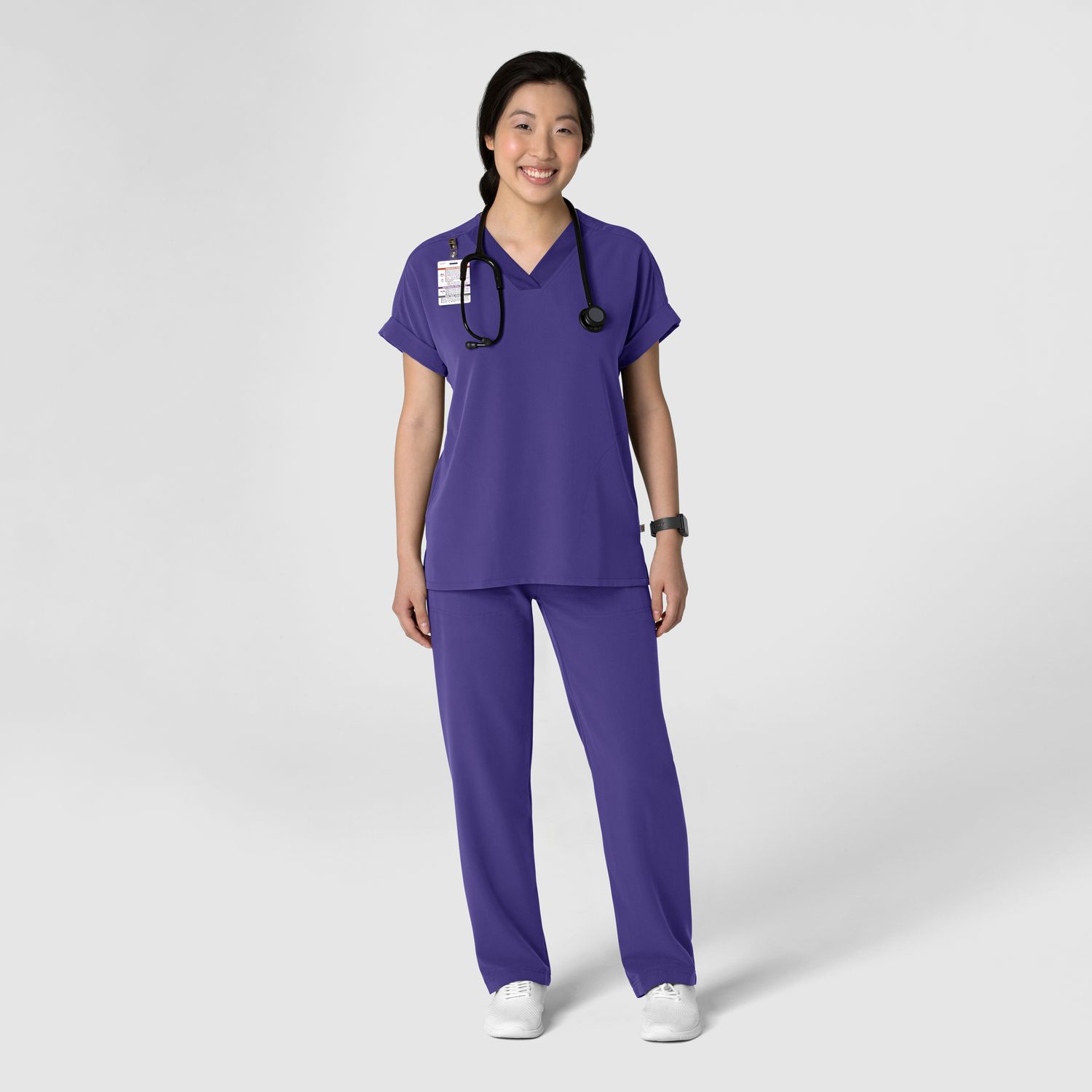 Pantalone donna 5232 con orlo allungato grape