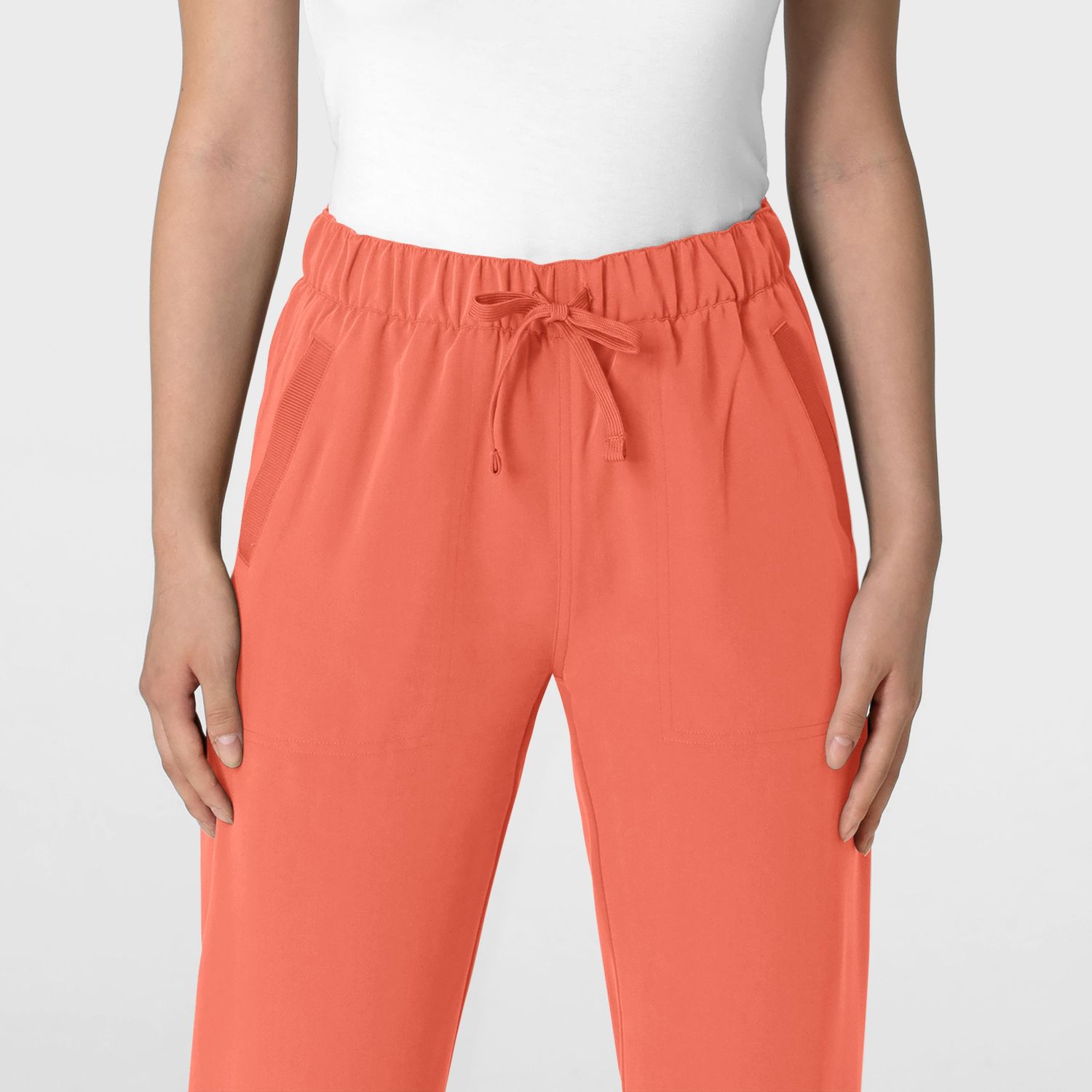 Pantalone donna 5232 con orlo allungato sugar coral
