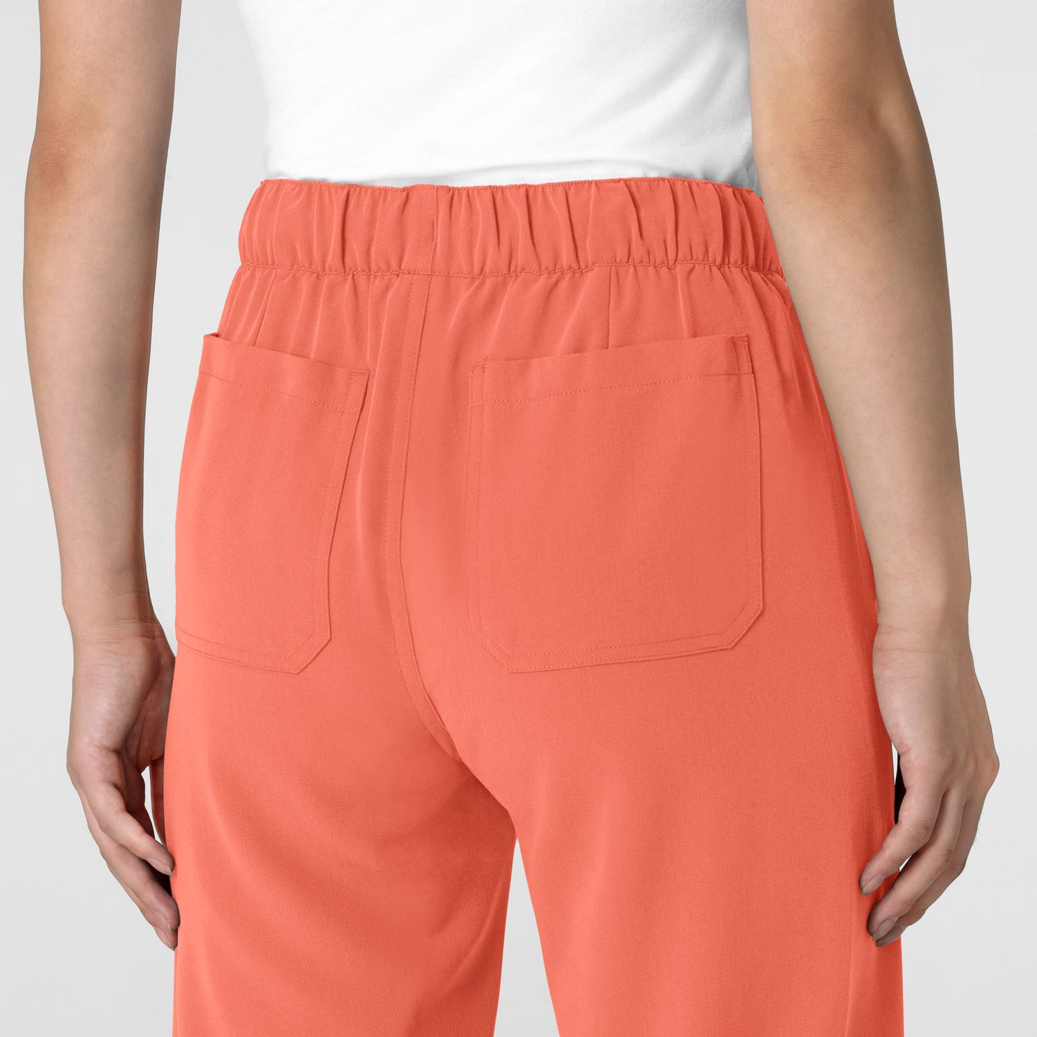 Pantalone donna 5232 con orlo allungato sugar coral