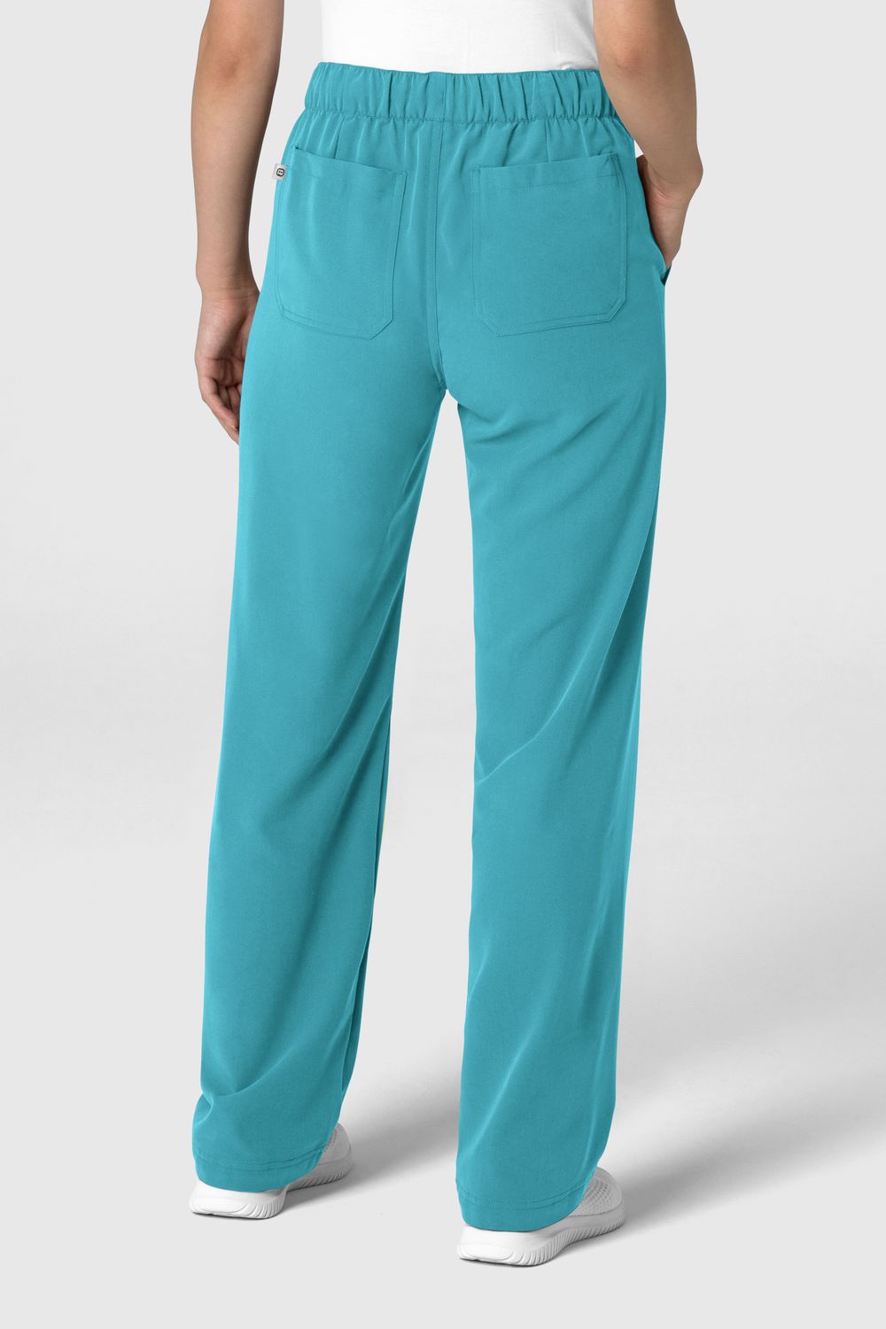 Pantalone donna 5232 con orlo allungato teal blue