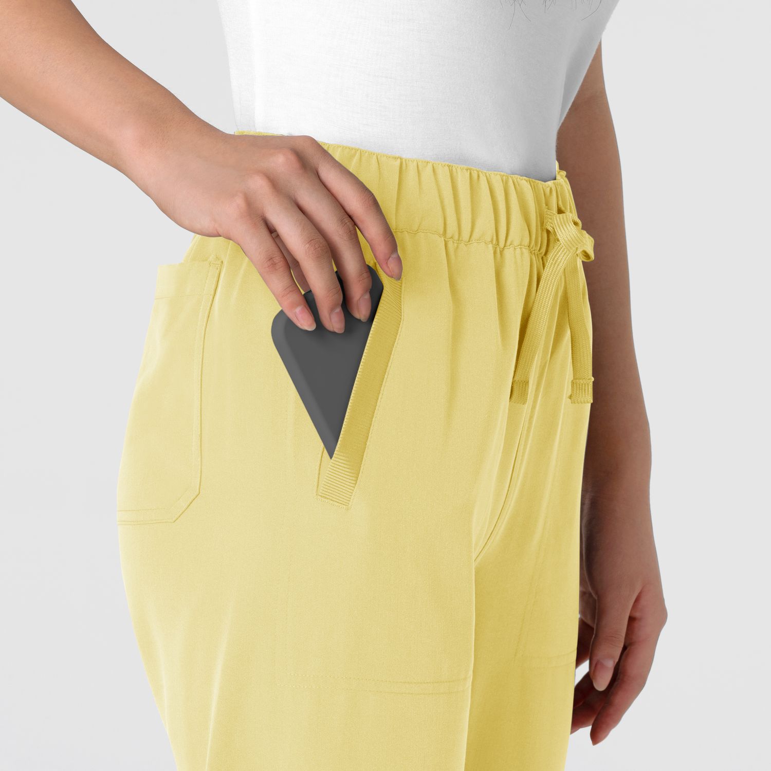 Pantalone donna 5232 con orlo allungato sunrise yellow