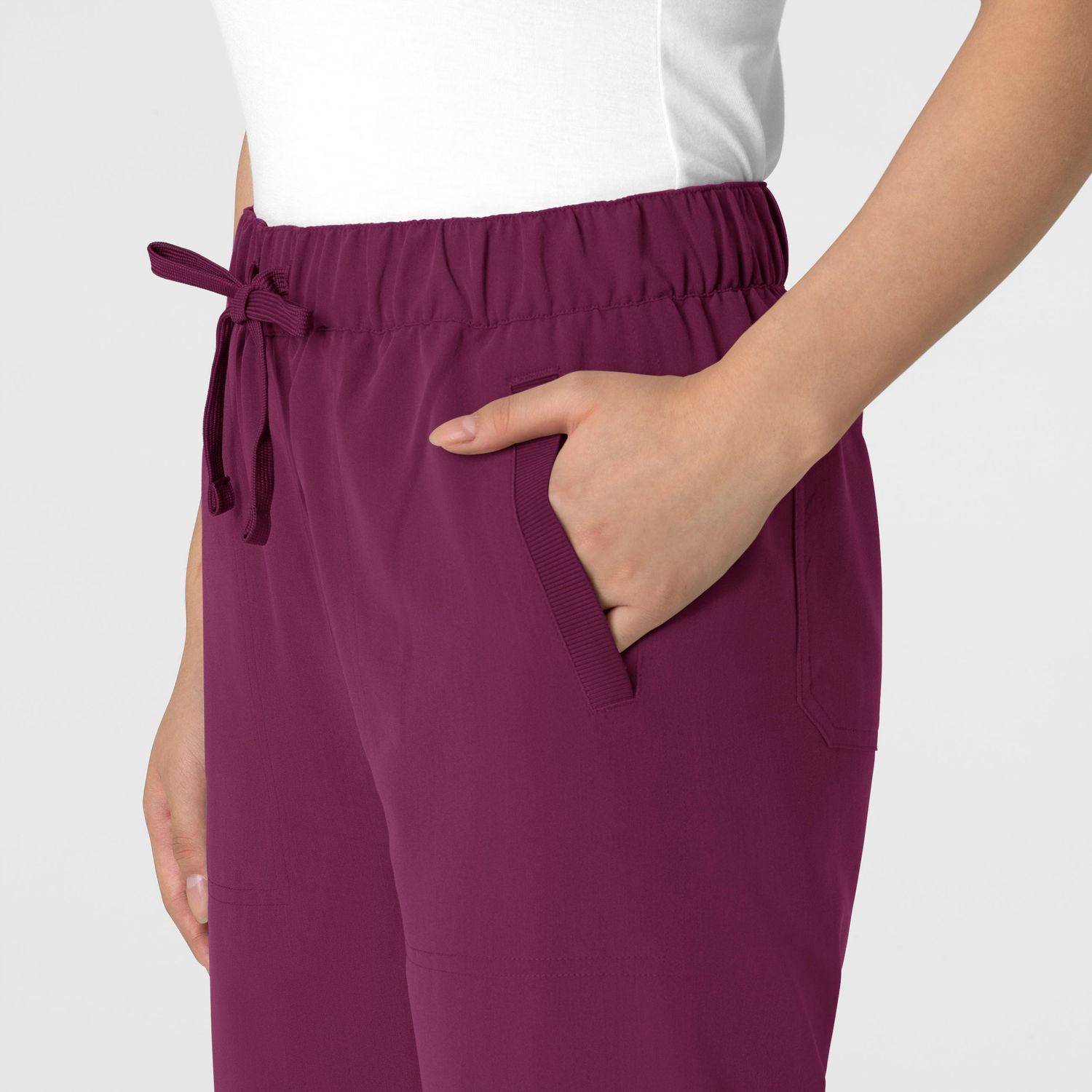 Pantalone donna 5232 con orlo allungato wine
