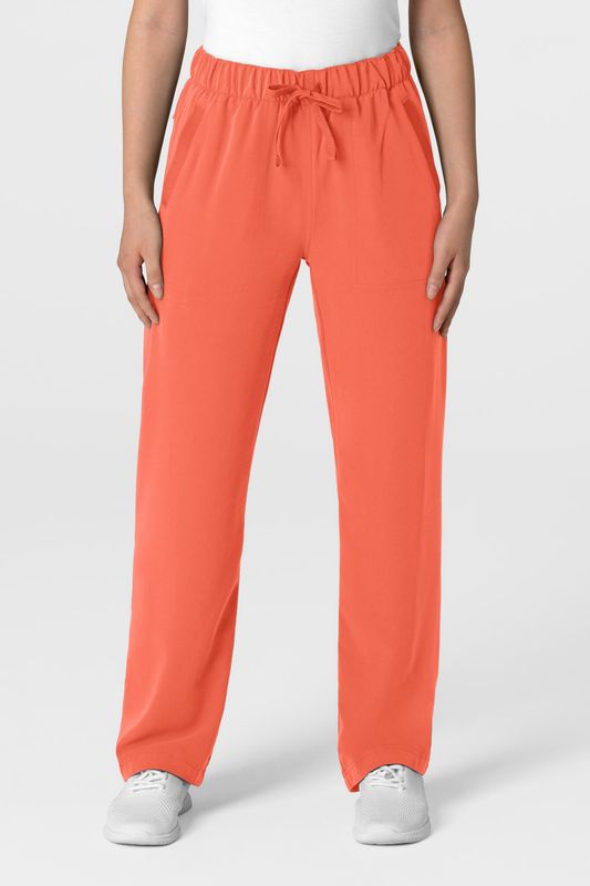 Pantalone donna 5232 con orlo allungato sugar coral