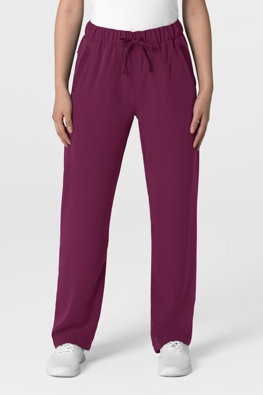 Pantalone donna 5232 con orlo allungato wine