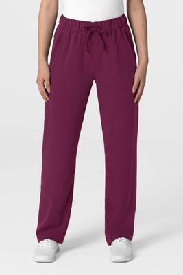 Pantalone donna 5232 con orlo allungato wine