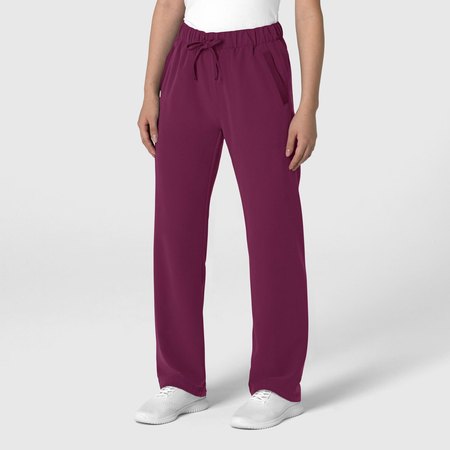 Pantalone donna 5232 con orlo allungato wine