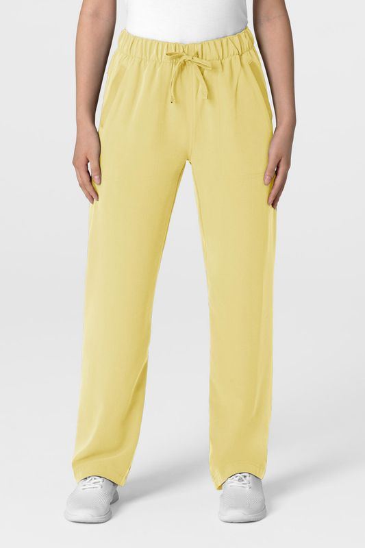 Pantalone donna 5232 con orlo allungato sunrise yellow