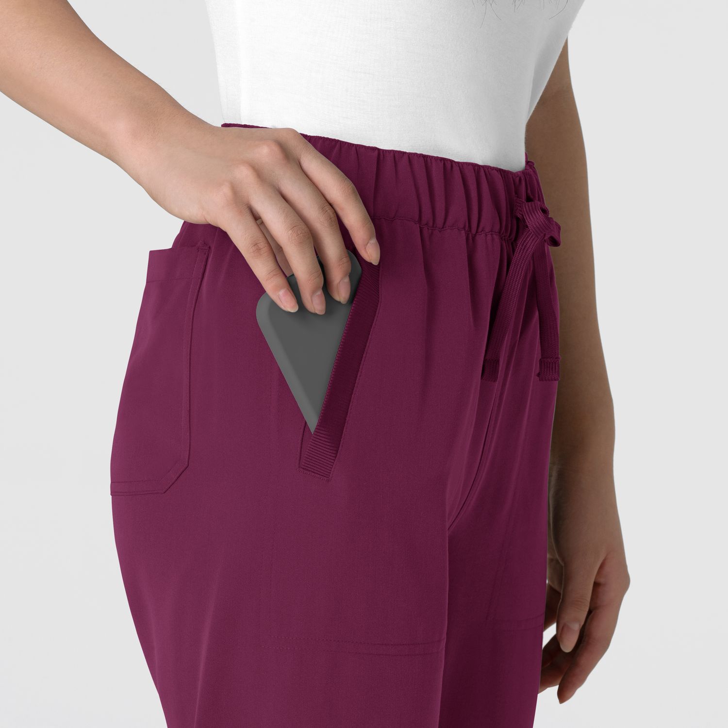 Pantalone donna 5232 con orlo allungato wine