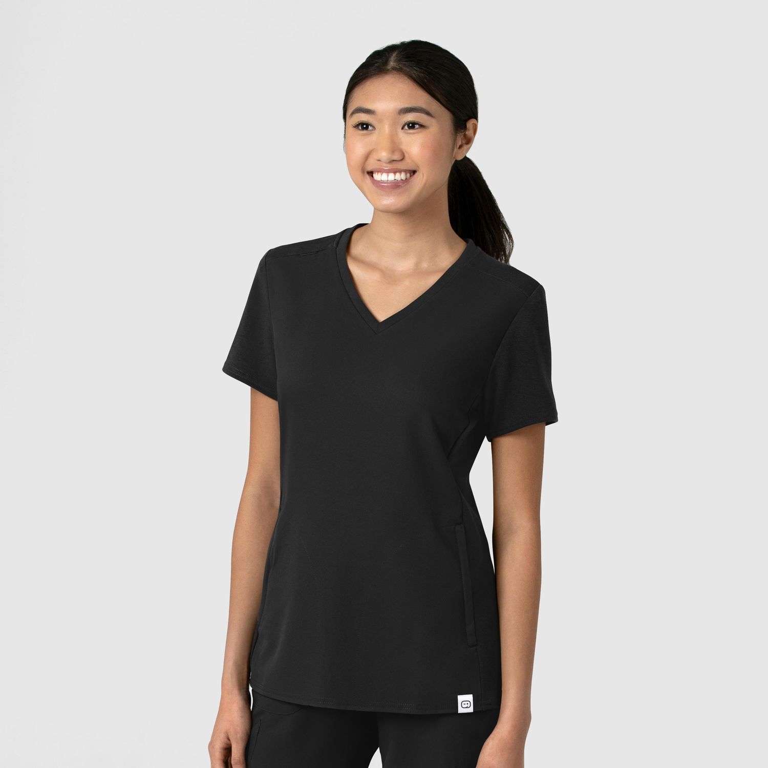 Casacca donna 6522 scollo a V black