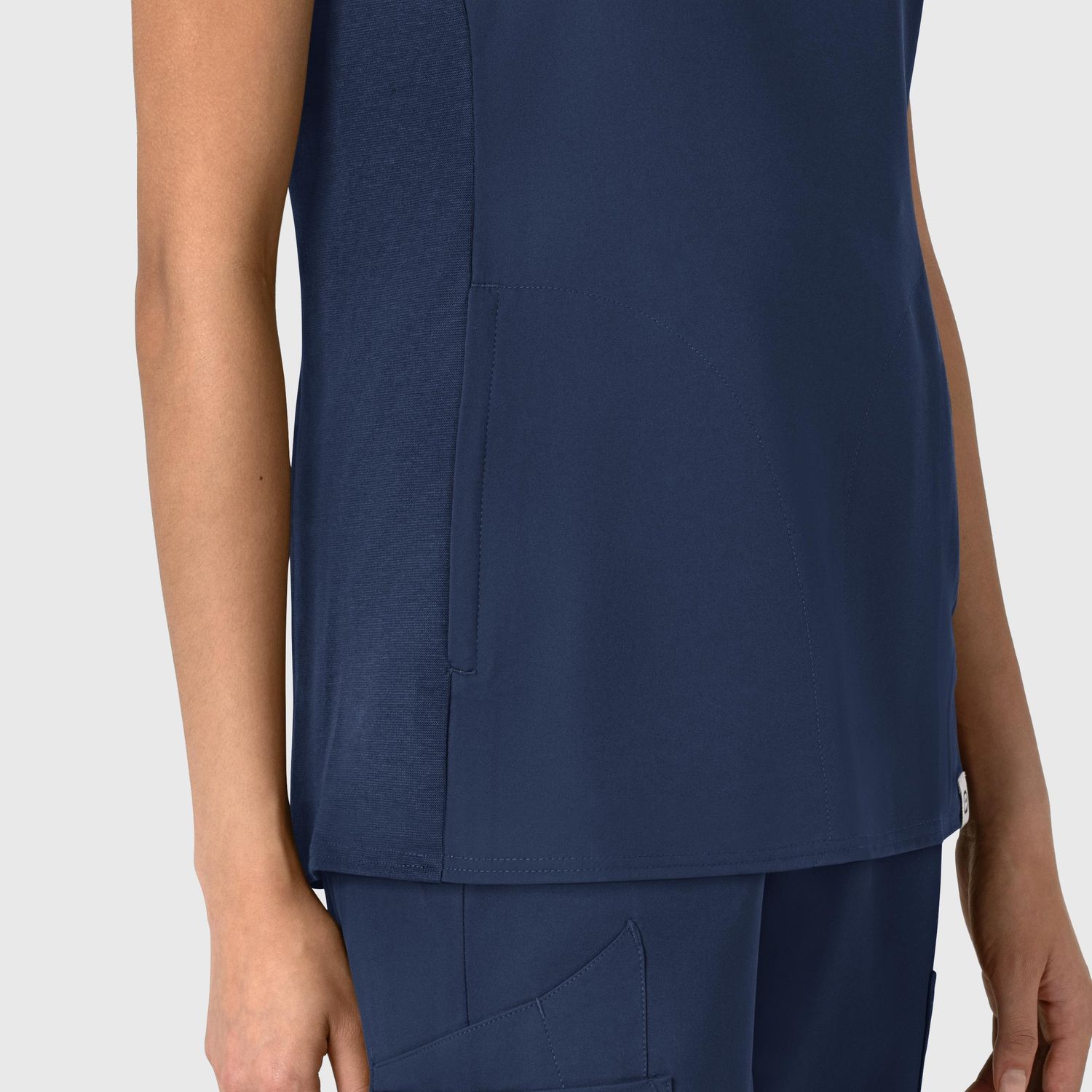 Casacca donna 6522 scollo a V navy blue
