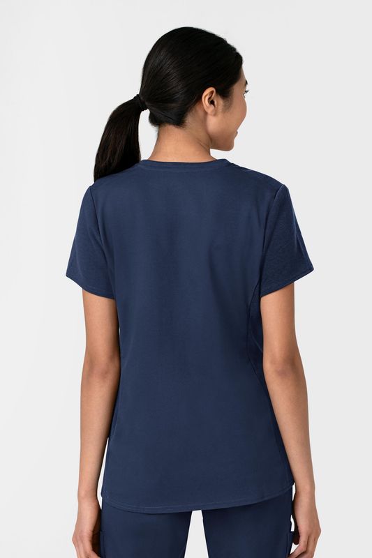 Casacca donna 6522 scollo a V navy blue
