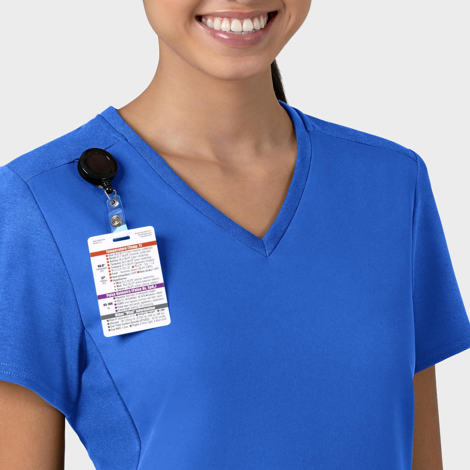Casacca donna 6522 scollo a V royal blue