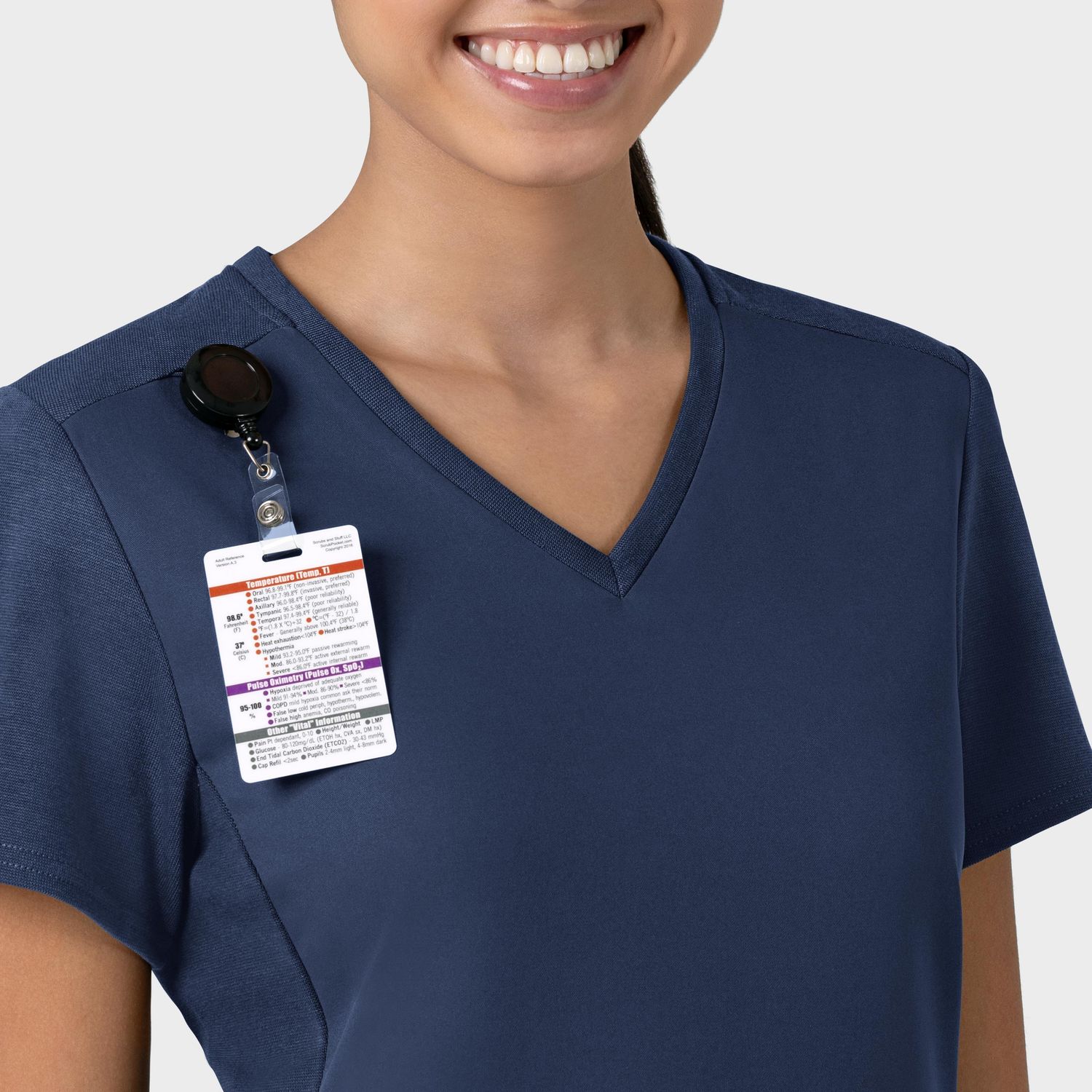 Casacca donna 6522 scollo a V navy blue