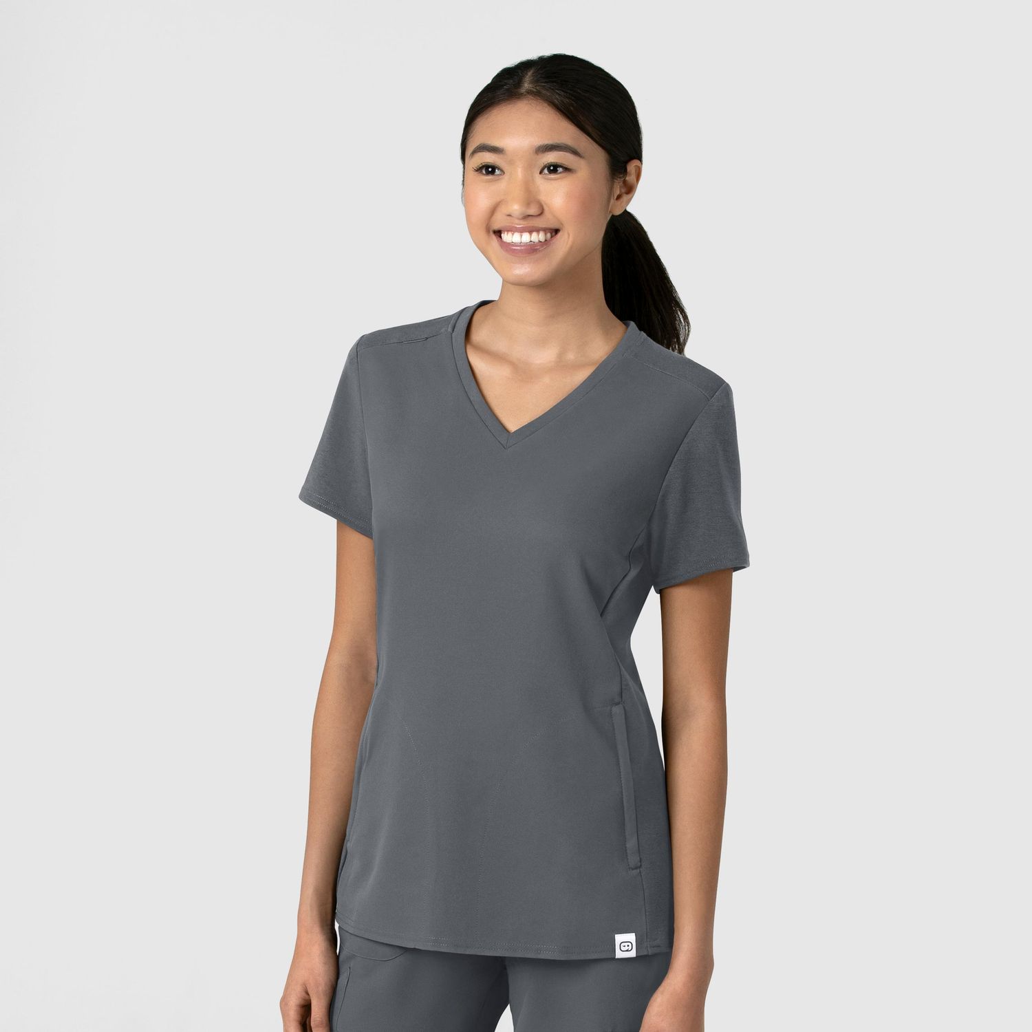 Casacca donna 6522 scollo a V pewter
