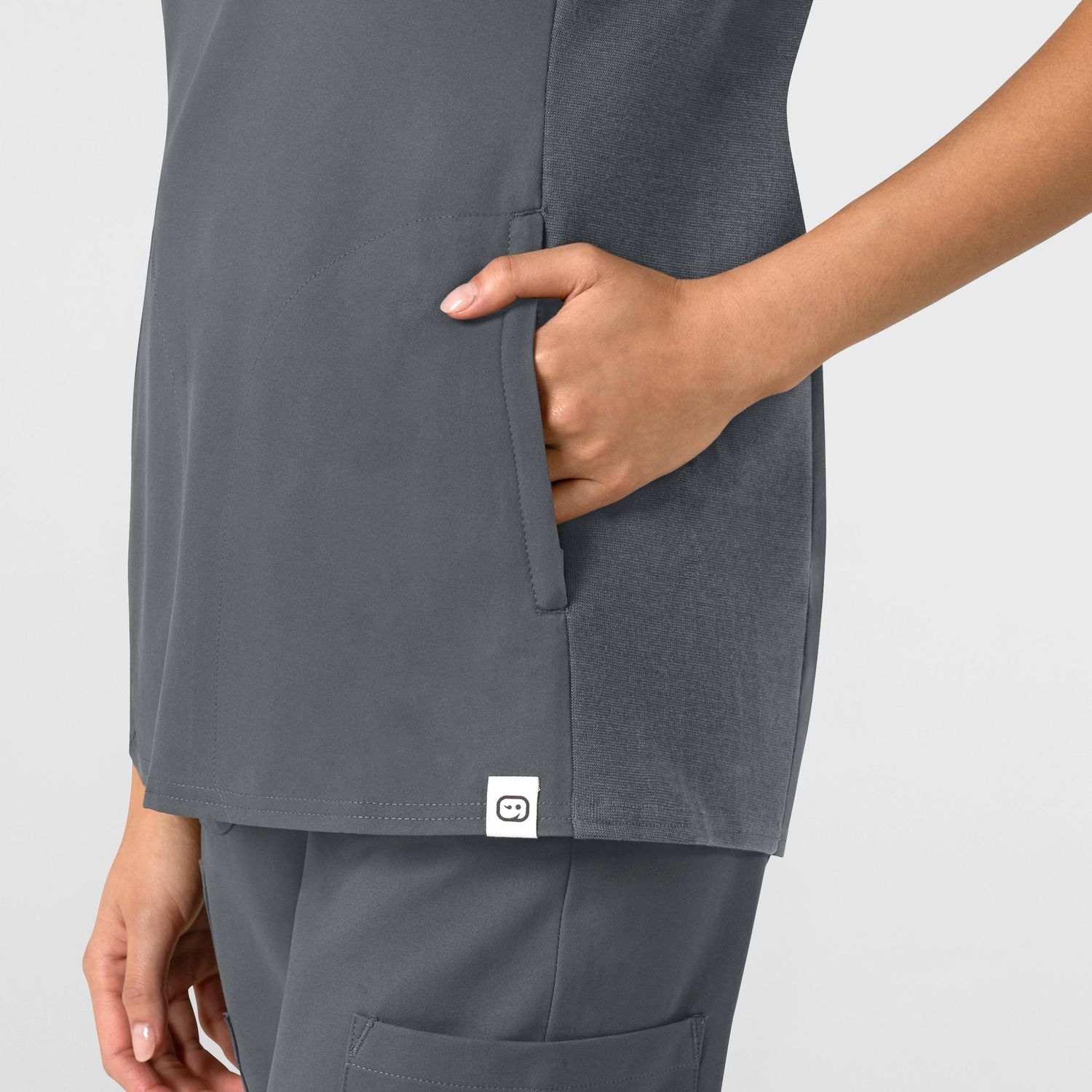 Casacca donna 6522 scollo a V pewter