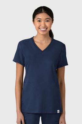 Casacca donna 6522 scollo a V navy blue