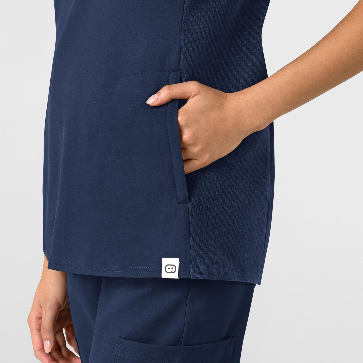 Casacca donna 6522 scollo a V navy blue