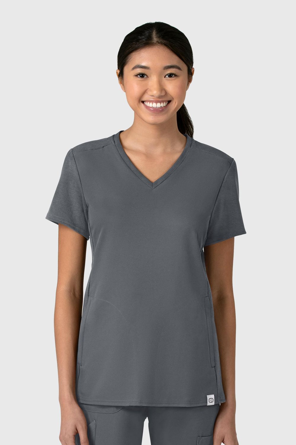 Casacca donna 6522 scollo a V pewter