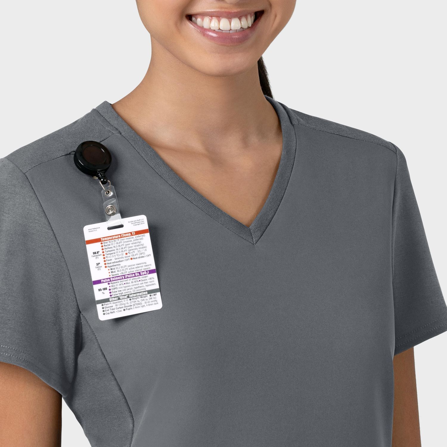 Casacca donna 6522 scollo a V pewter