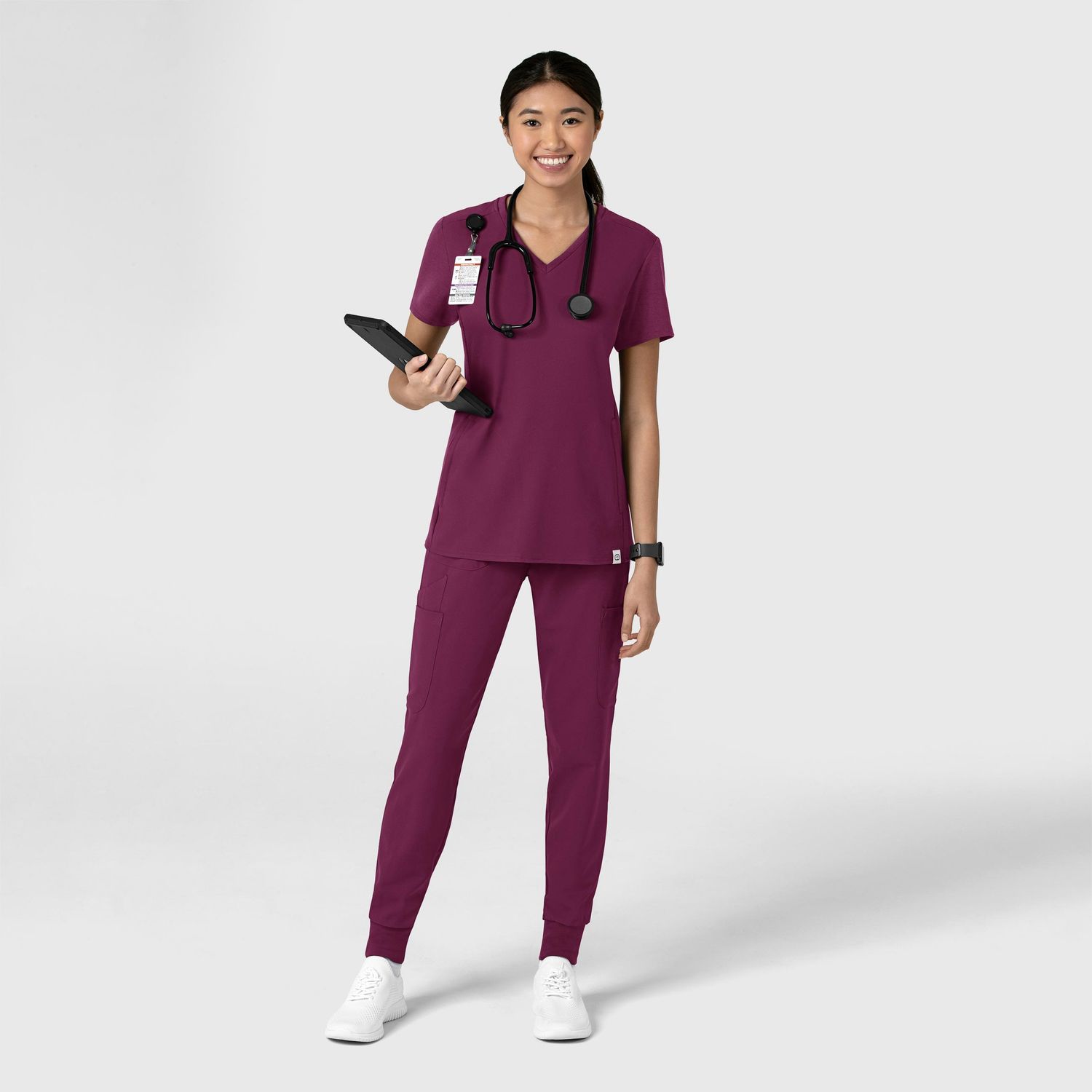 Casacca donna 6522 scollo a V wine