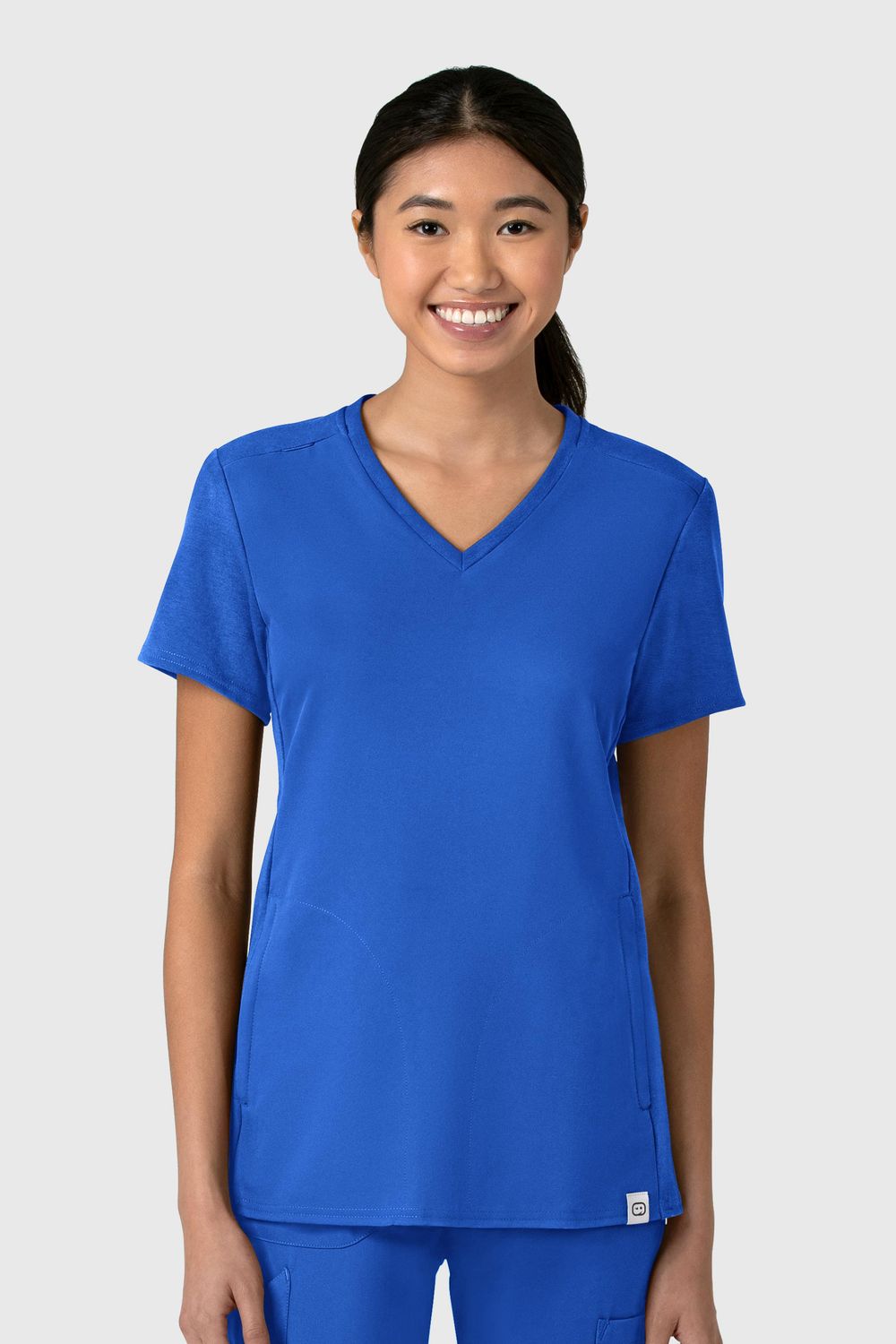 Casacca donna 6522 scollo a V royal blue