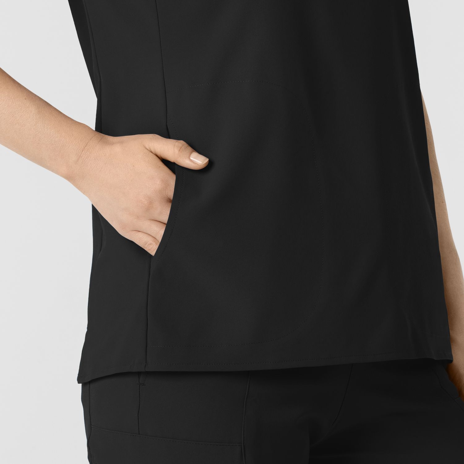 Casacca donna 6734 scollo alla coreana black