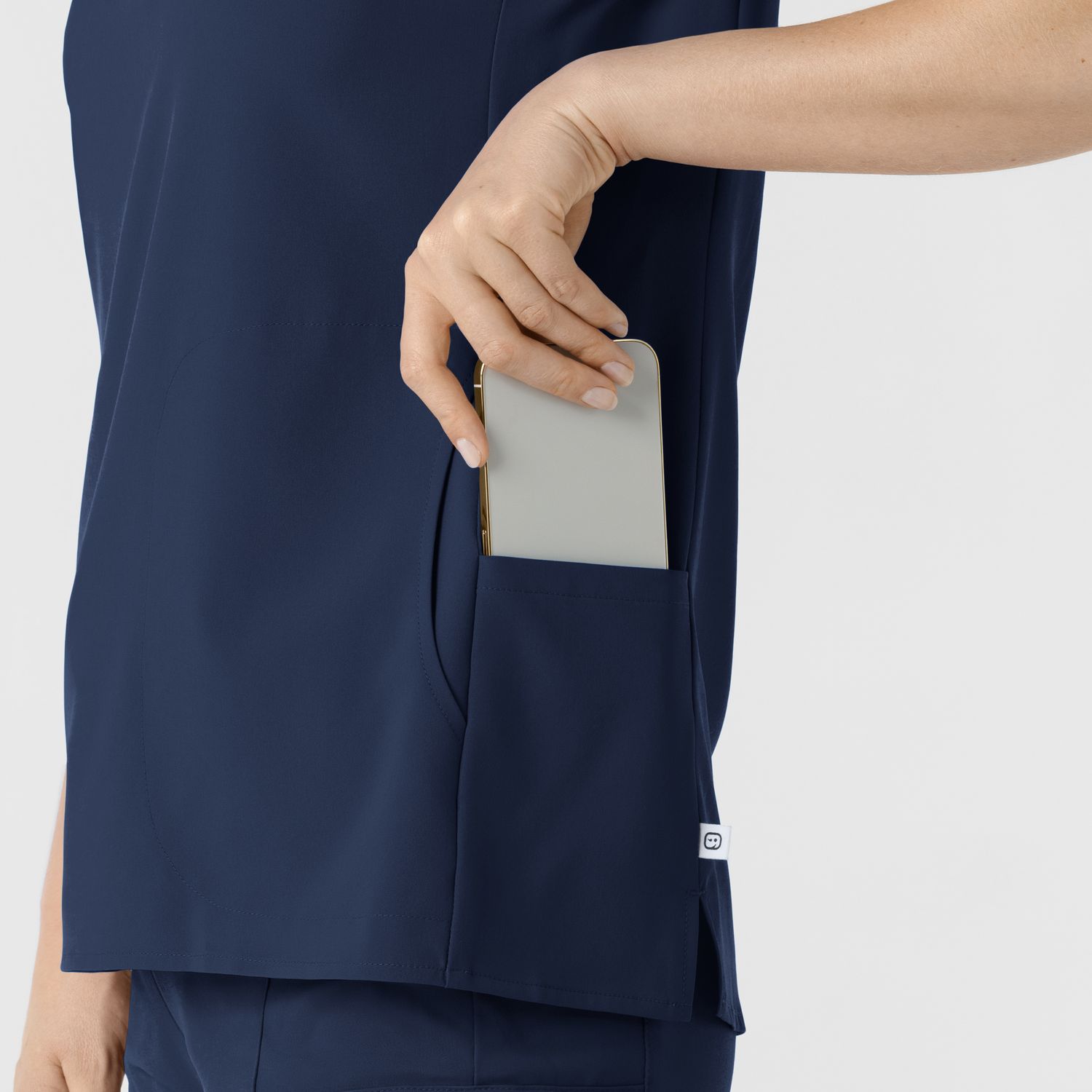 Casacca donna 6734 scollo alla coreana navy blue