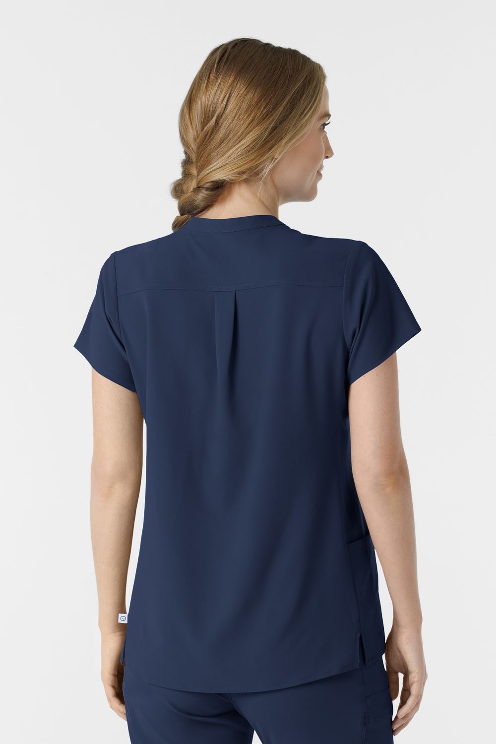 Casacca donna 6734 scollo alla coreana navy blue