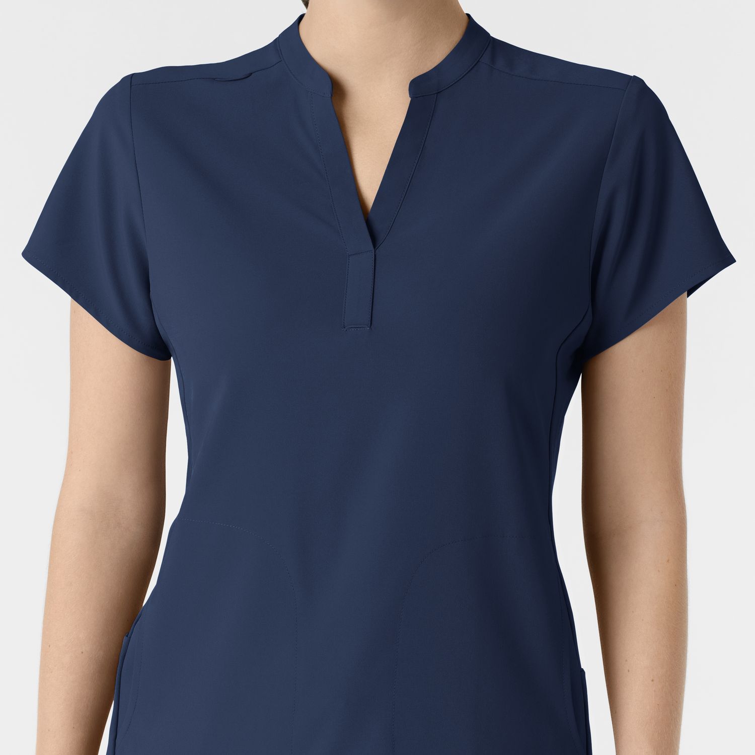 Casacca donna 6734 scollo alla coreana navy blue