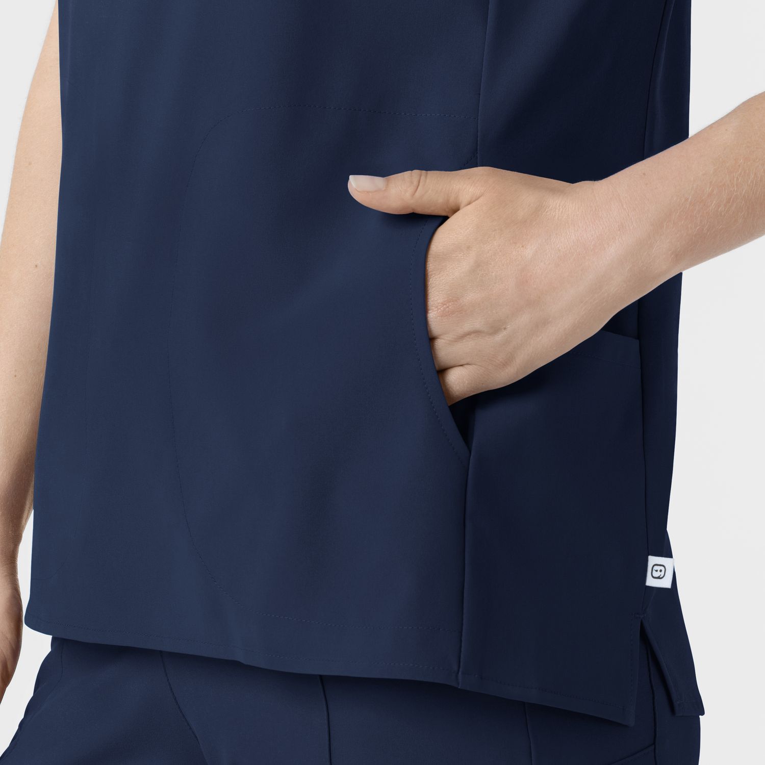 Casacca donna 6734 scollo alla coreana navy blue