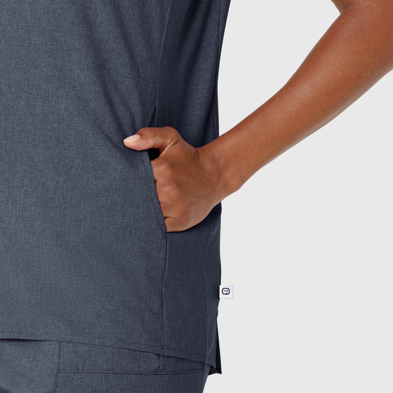 Casacca donna 6734 scollo alla coreana navy heather