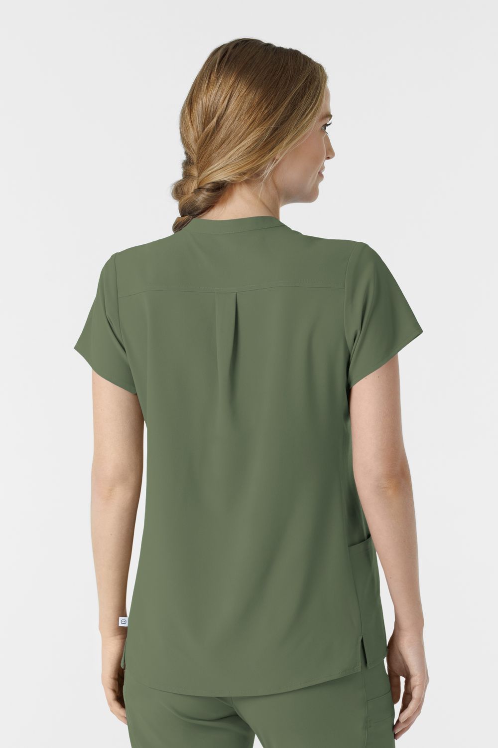 Casacca donna 6734 scollo alla coreana olive