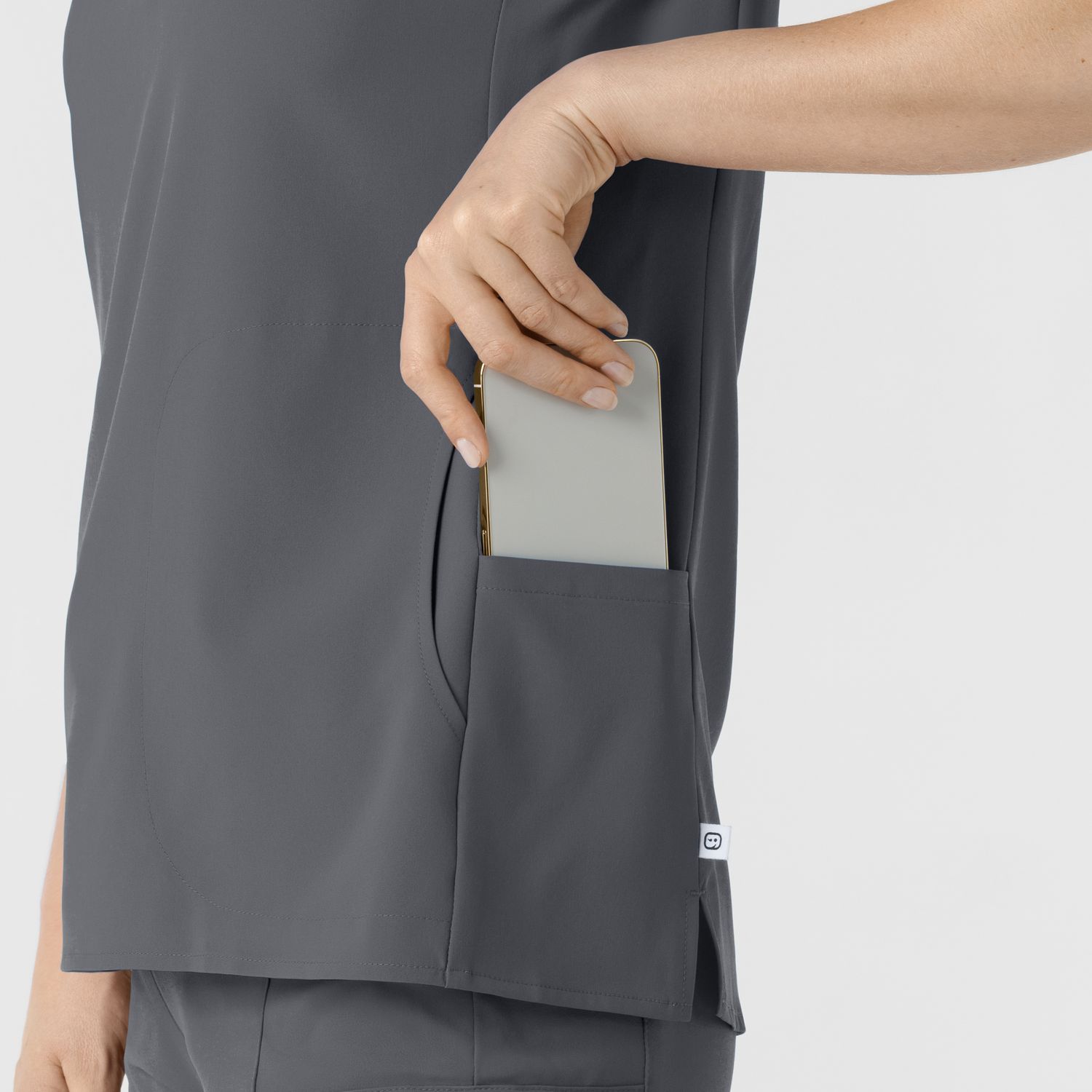 Casacca donna 6734 scollo alla coreana pewter