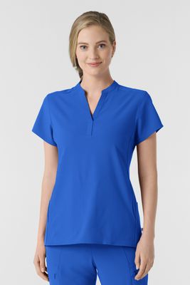 Casacca donna 6734 scollo alla coreana royal blue