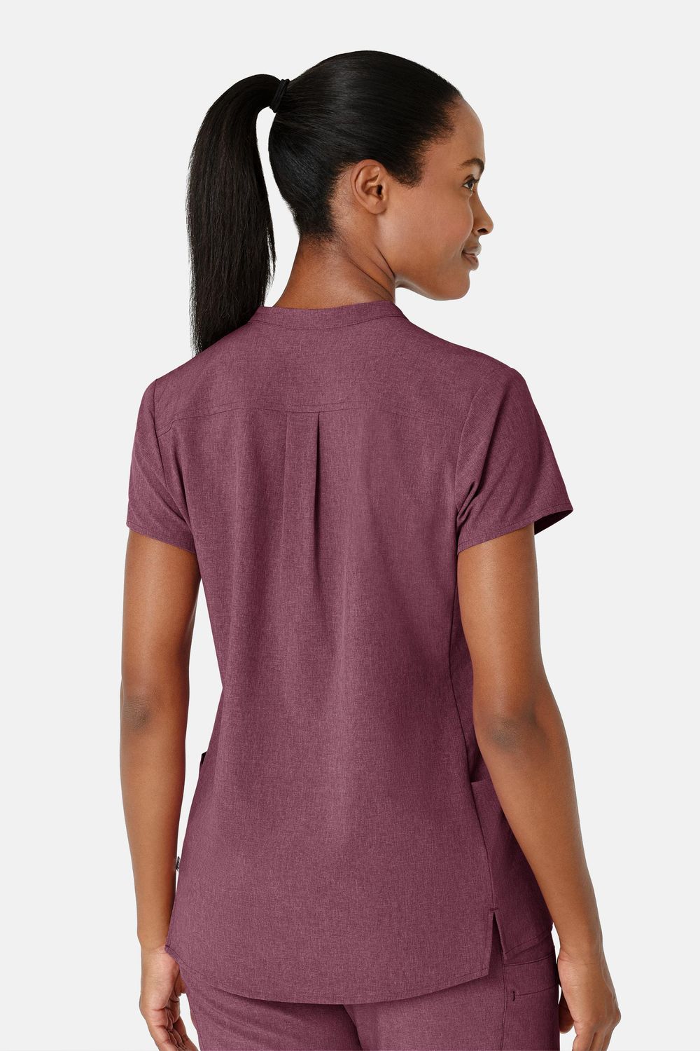 Casacca donna 6734 scollo alla coreana wine heather