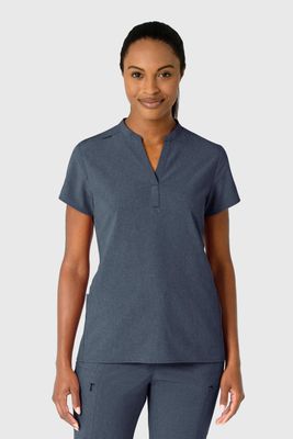 Casacca donna 6734 scollo alla coreana navy heather