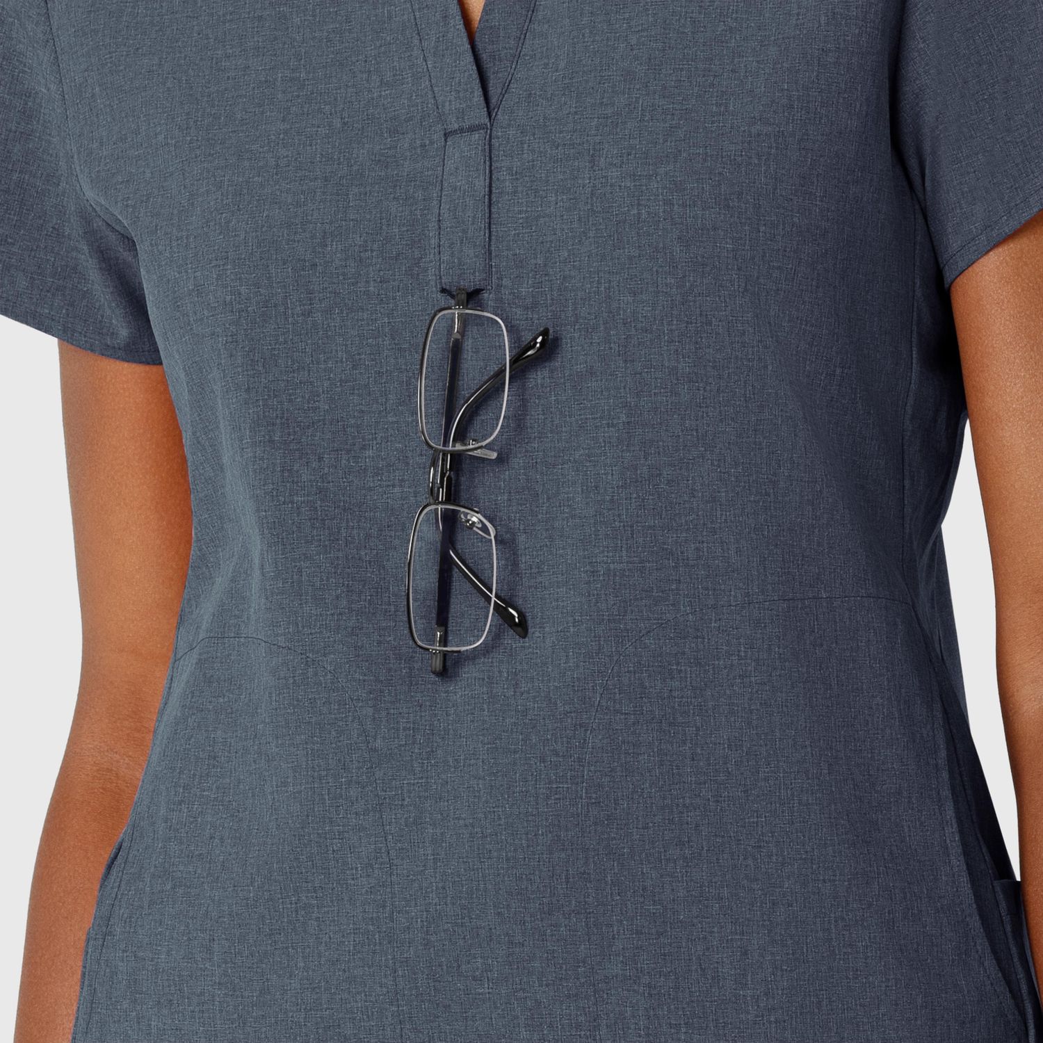 Casacca donna 6734 scollo alla coreana navy heather