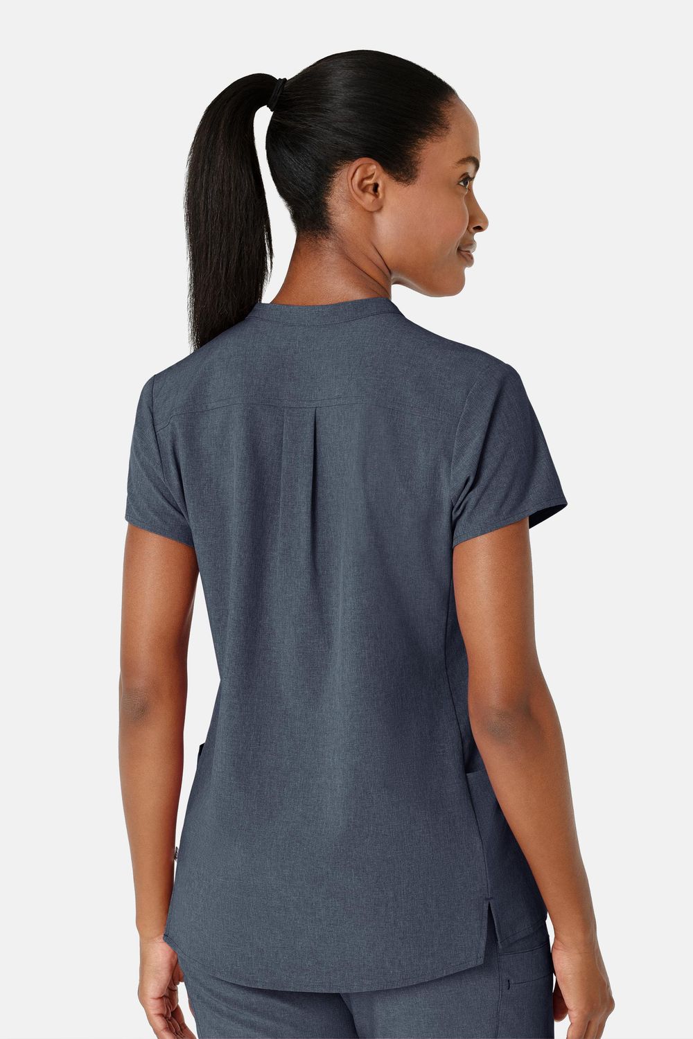 Casacca donna 6734 scollo alla coreana navy heather