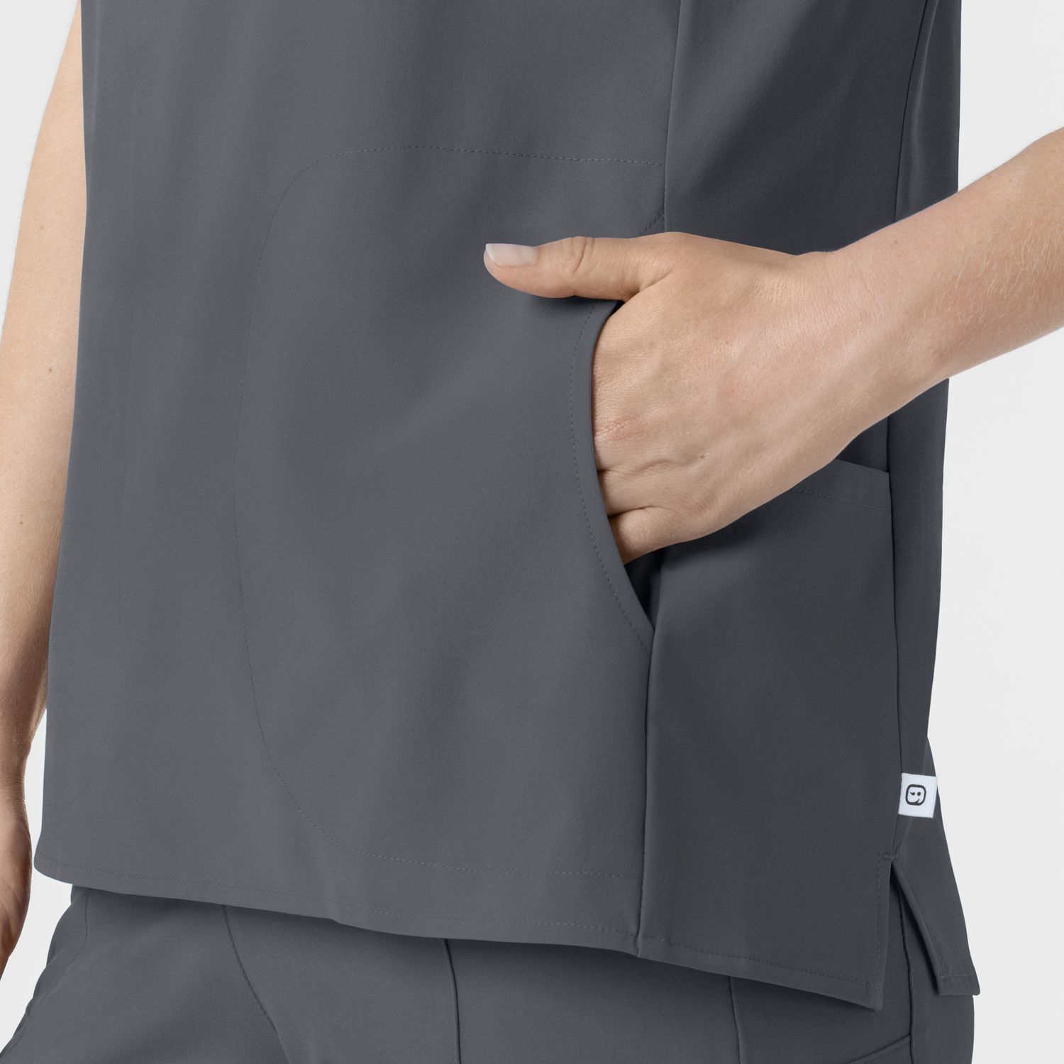 Casacca donna 6734 scollo alla coreana pewter