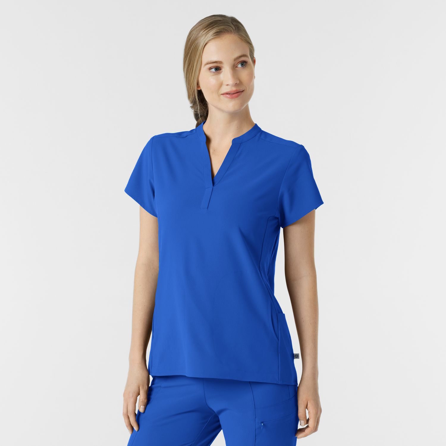Casacca donna 6734 scollo alla coreana royal blue